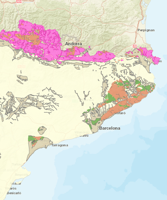 Mapa potencial gas radon españa